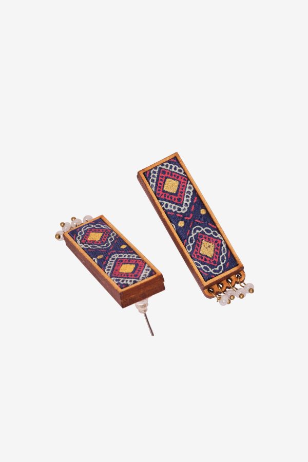 Blue Fabric Studs