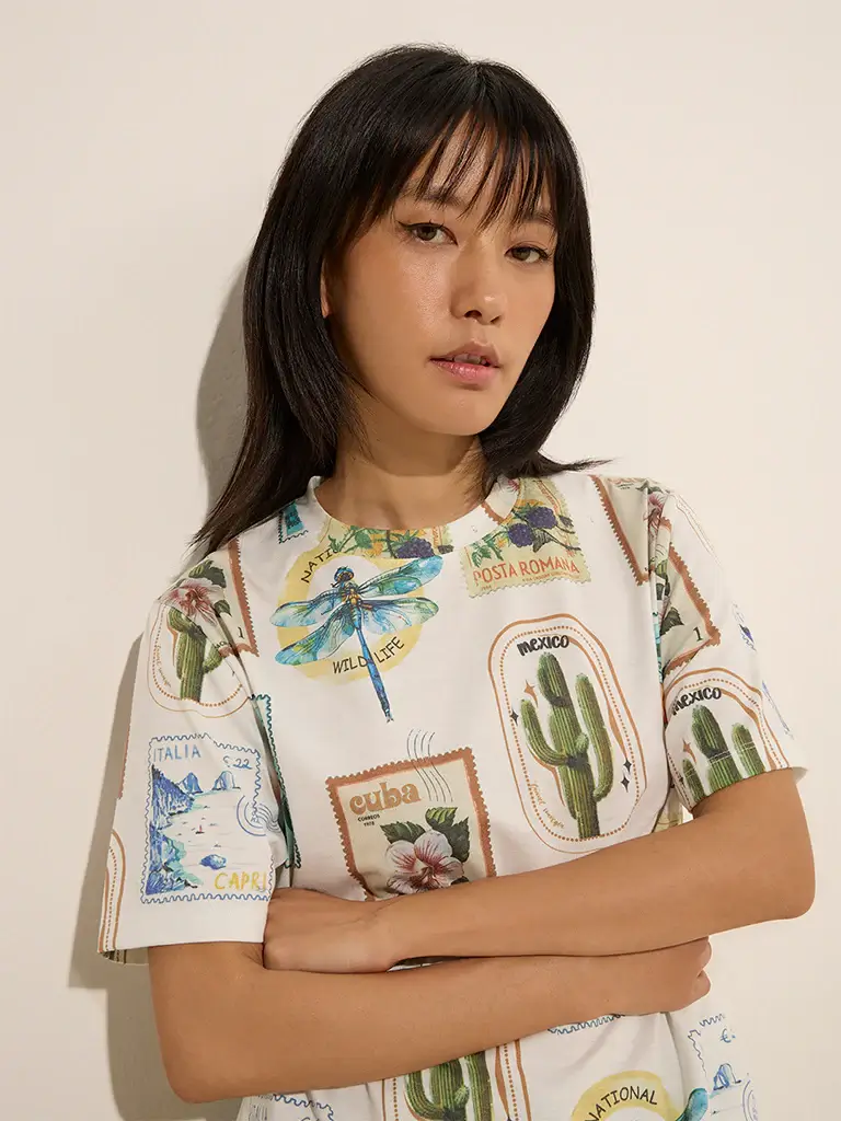 Off-White Stamp Printed T-Shirt by Nuon