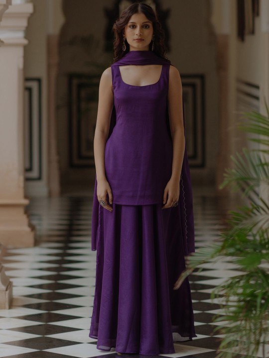 Regular Kurta with Skirt & With Dupatta by Anayna