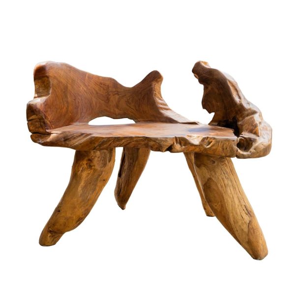 Ahvi Curved Shaped Bench with Back Rest - 2.5 Feet