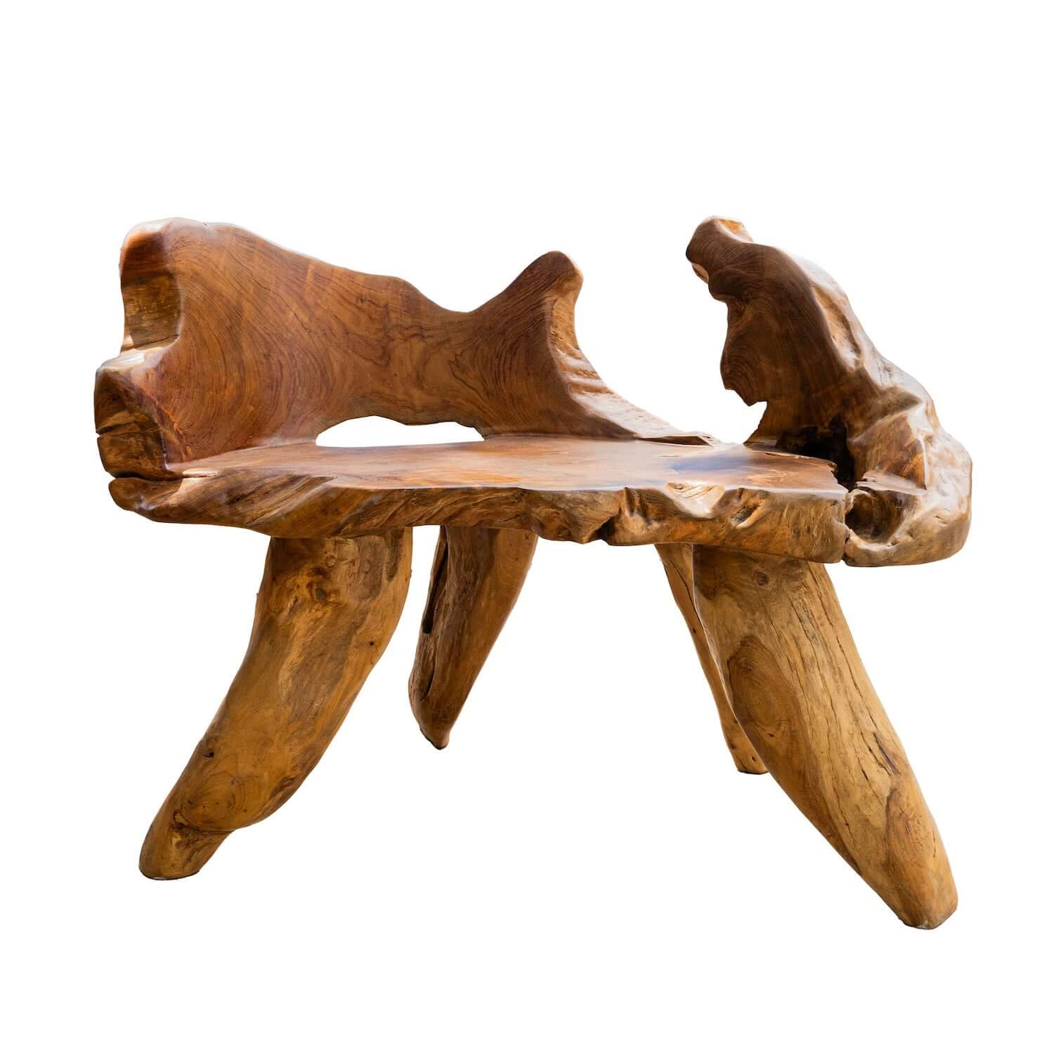 Ahvi Curved Shaped Bench with Back Rest - 2.5 Feet