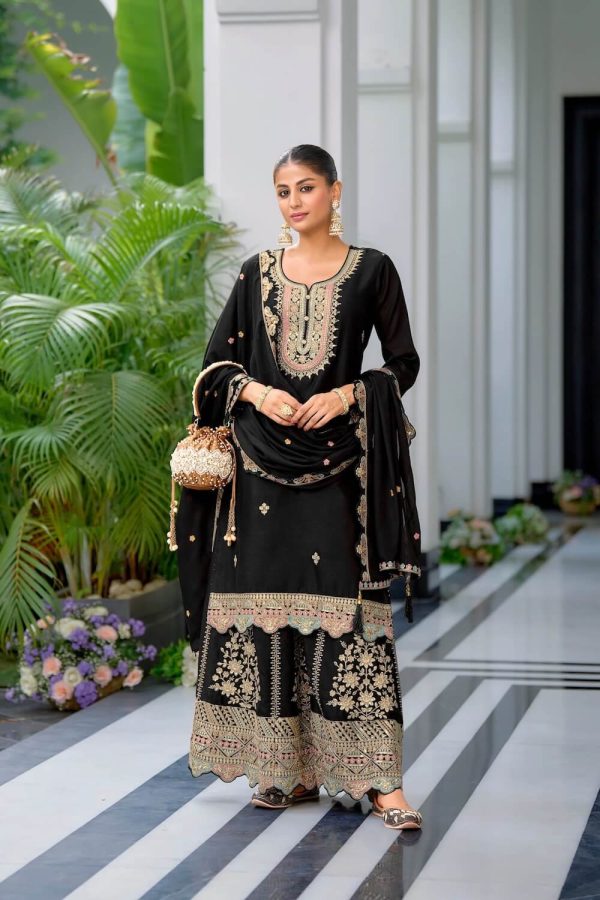 Farukh Onyx Full Work Gharara Suit Set