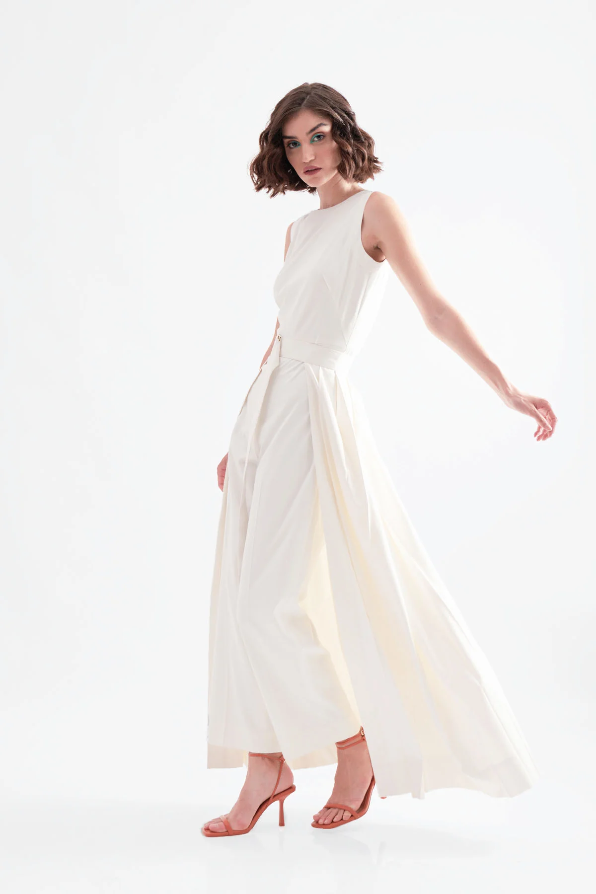 Hera Jumpsuit with Detachable Pleated Panel