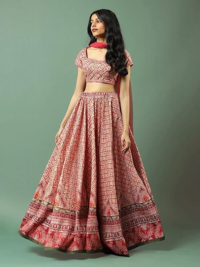 Pink Jiva Lehenga Set