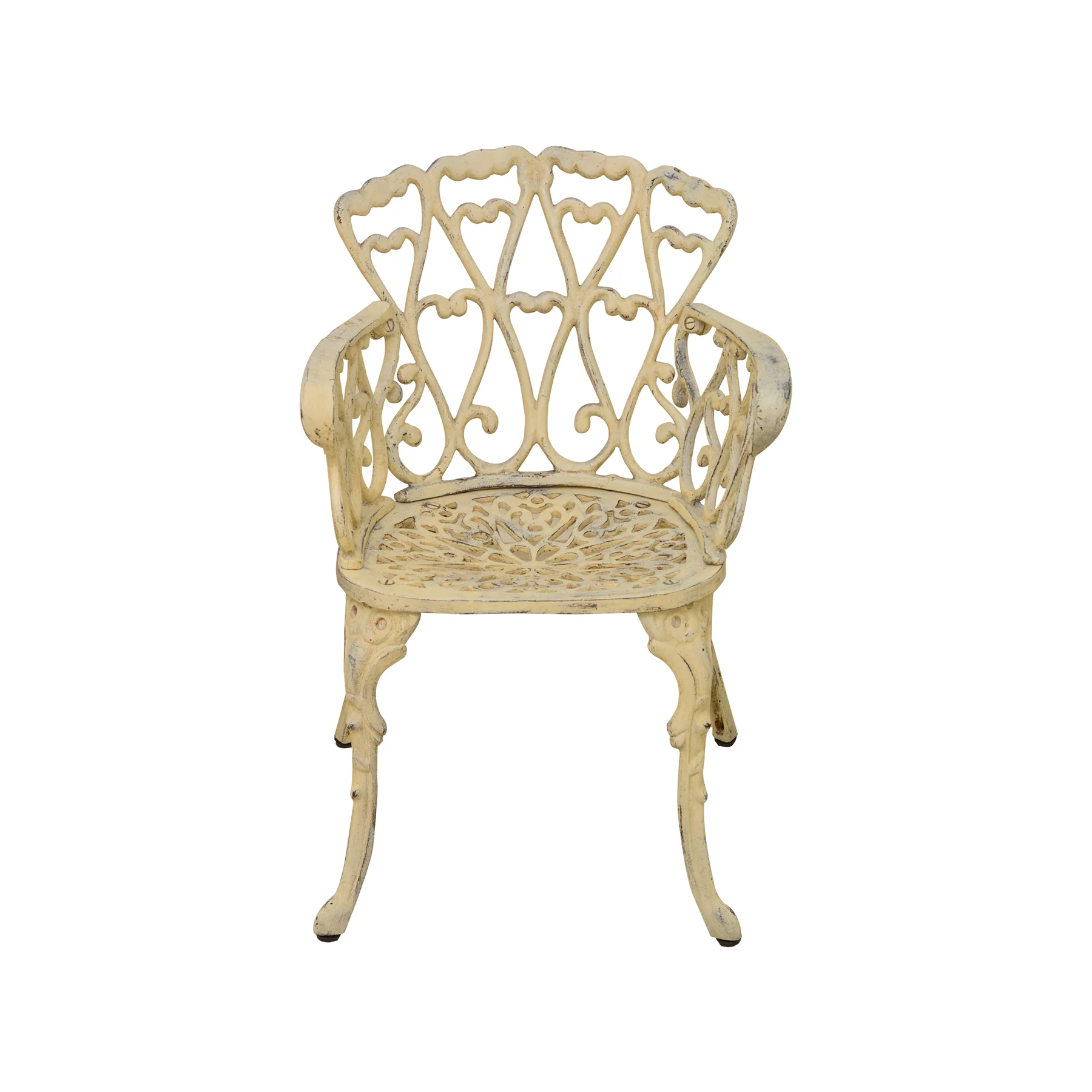 Vintage Cast Iron Chair - White