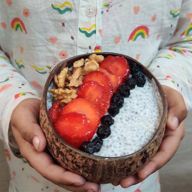 100% Natural, Handcrafted Coconut Shell Bowl, Jumbo Bowl