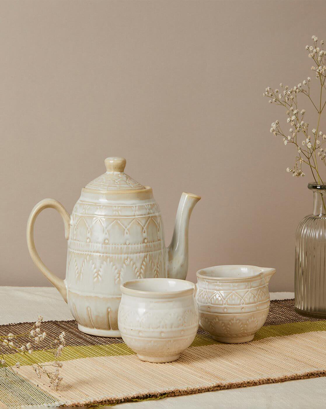3-Piece Stoneware Beverage Pot Set