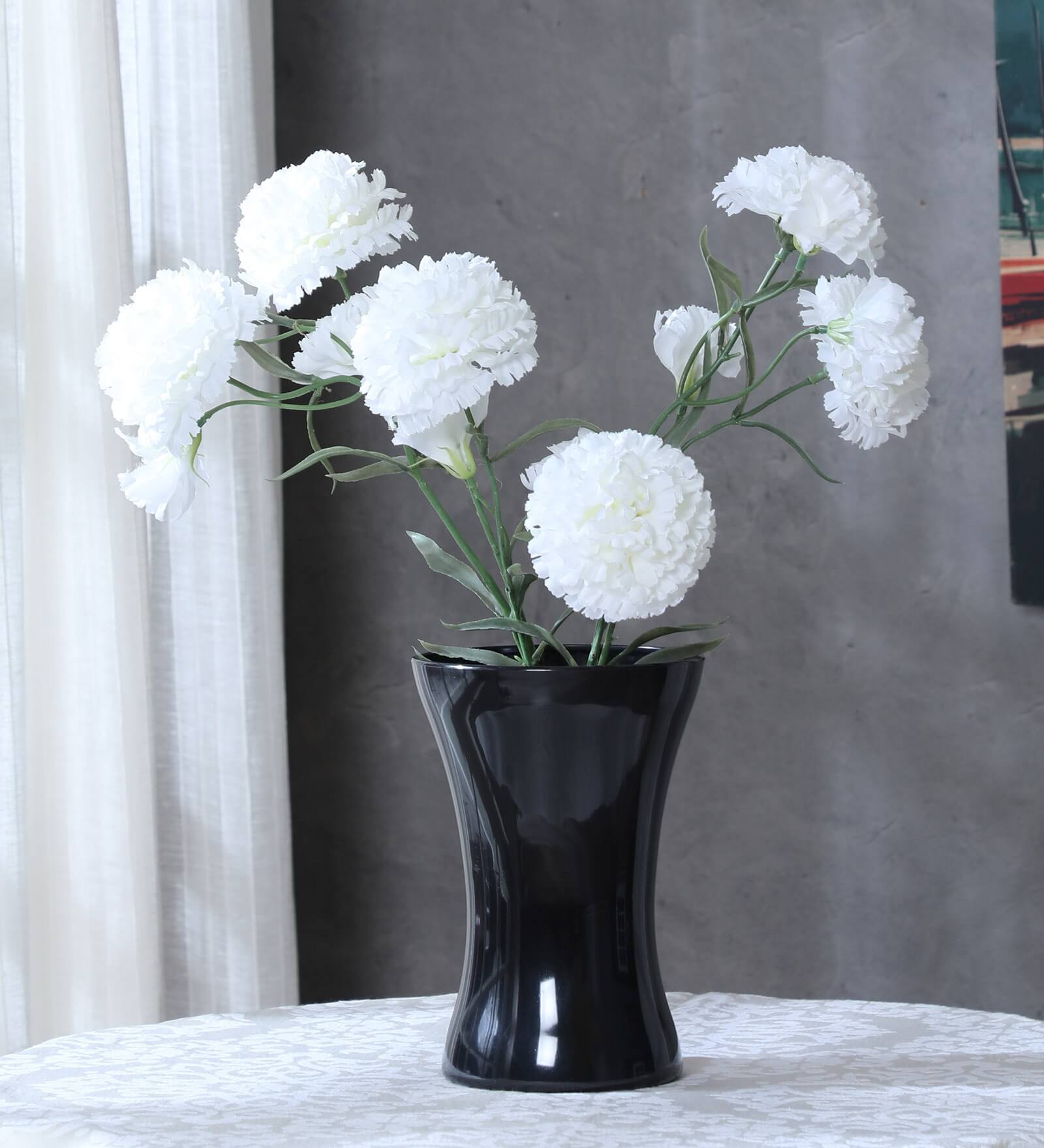 Acrylic Table Vase in Black