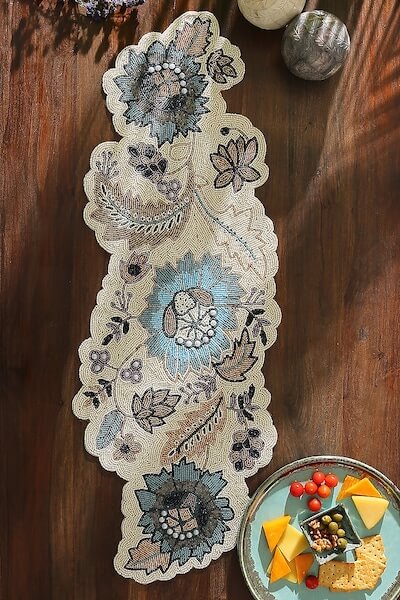 Beaded Table Runner in Multi-color