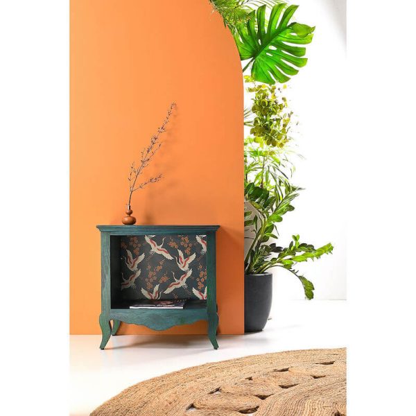 Bedside Table with Print Design, Oriental