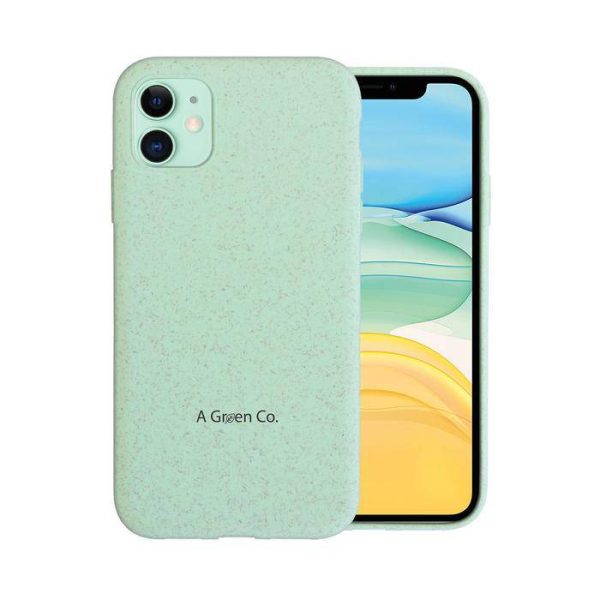 Biodegradable Wheat Straw-made Phone Cover, Mint Green