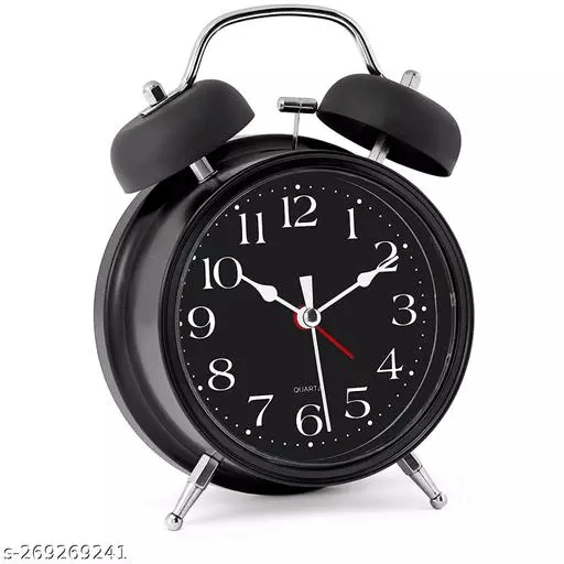 Black Alarm Clock with Twin Bell