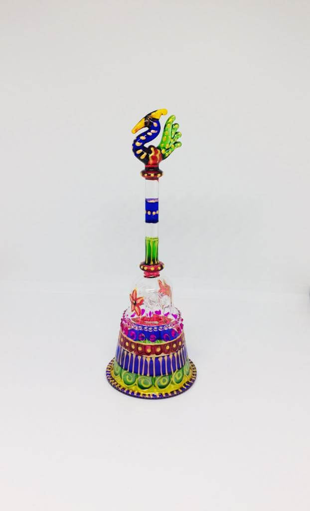 Borosilicate Glass Peacock Bell