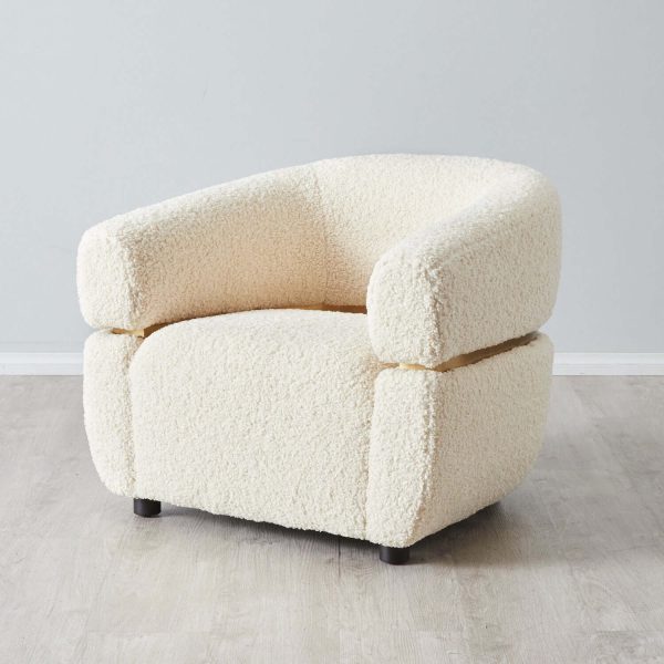 Fabric Occasional Chair, White, Krillin