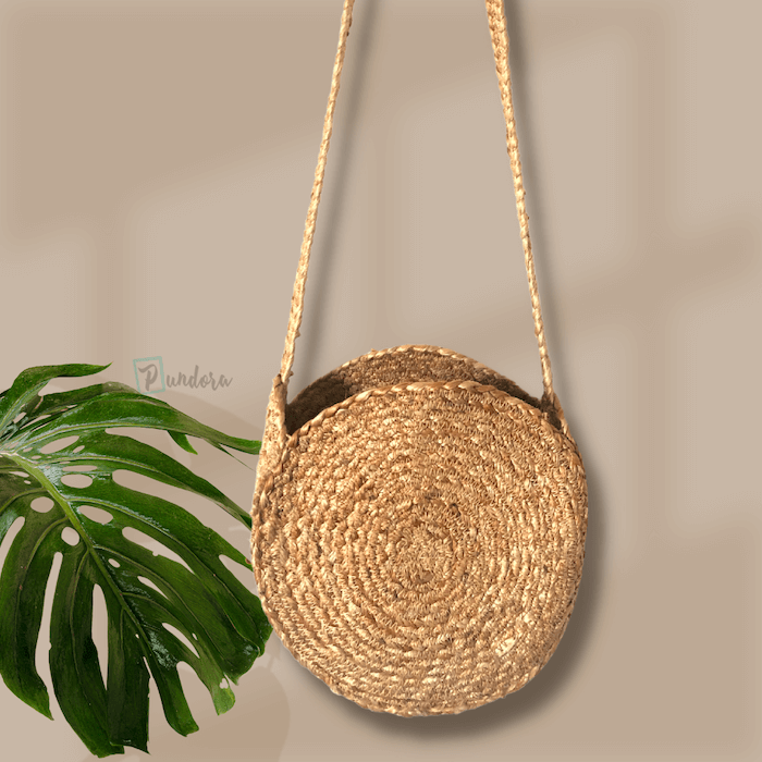Braided Jute Sling Bag
