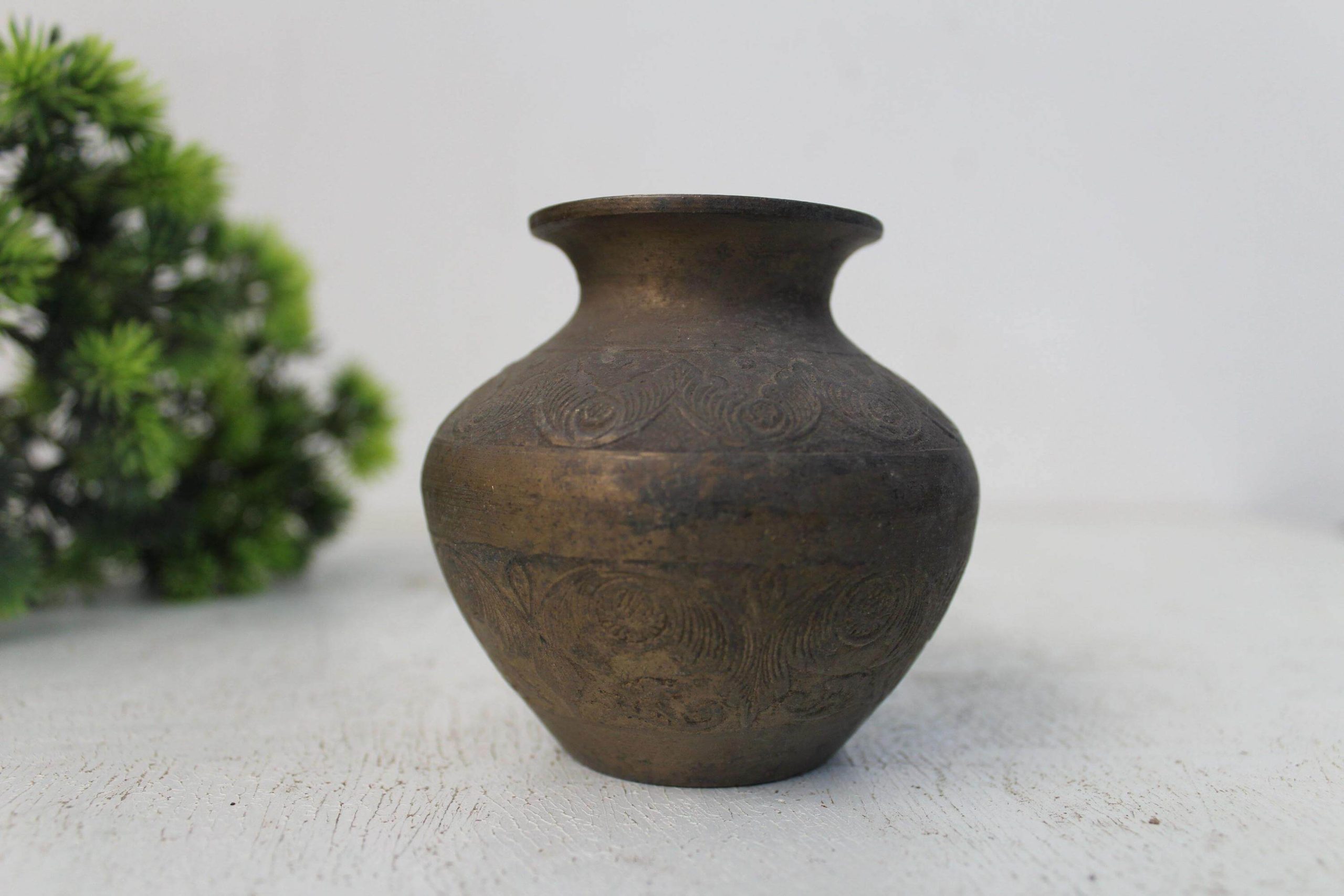 Brass Water Pot, Vintage