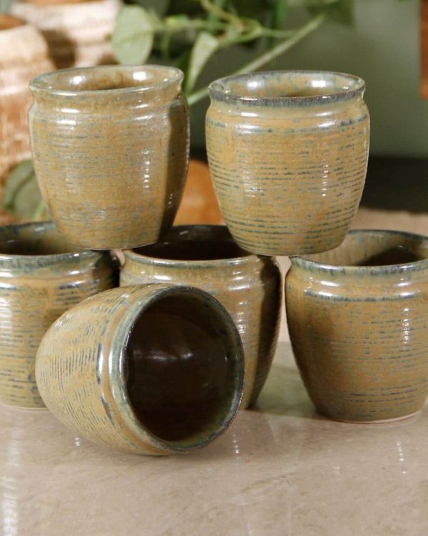 Brown Ceramic Kulhads, Set of 6 by Unravel India