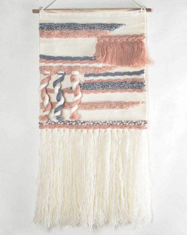 Brown Handwoven Fringed Wall Hanging