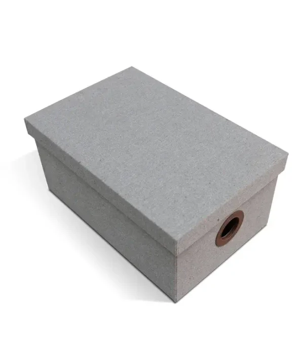 Canvas Shoe Box in Grey