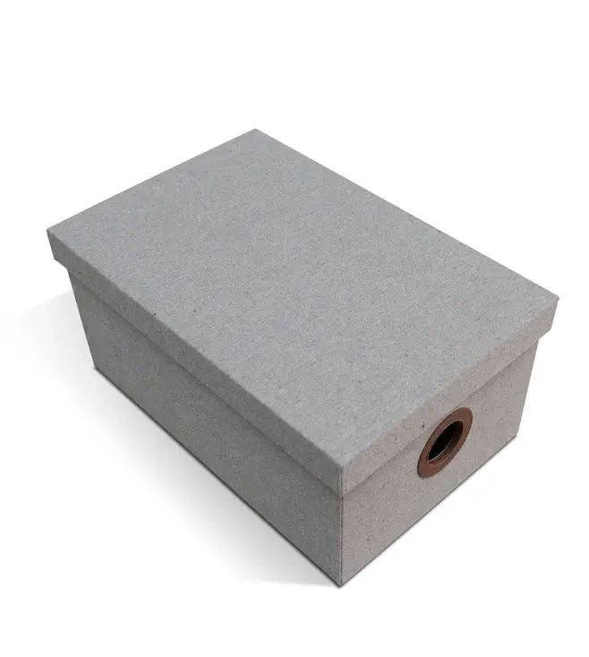 Canvas Shoe Box in Grey