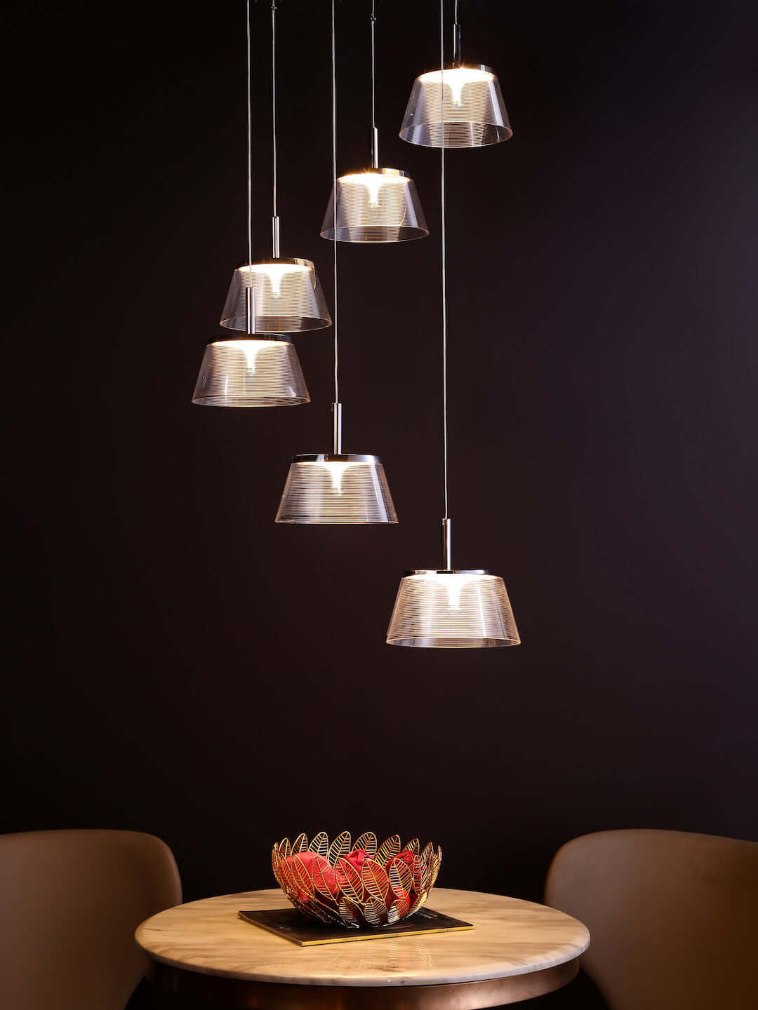Cascading, Cluster Pendant Light ‘Donham’