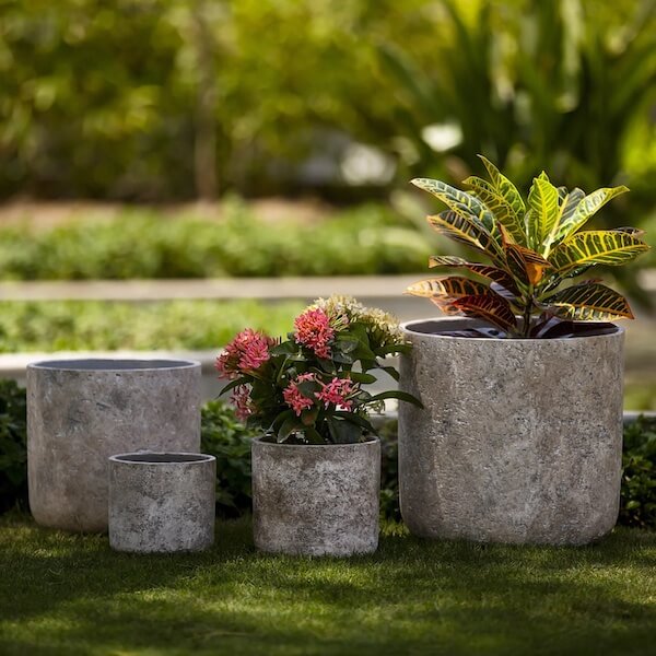 Cement Planter Pots, Set of 4