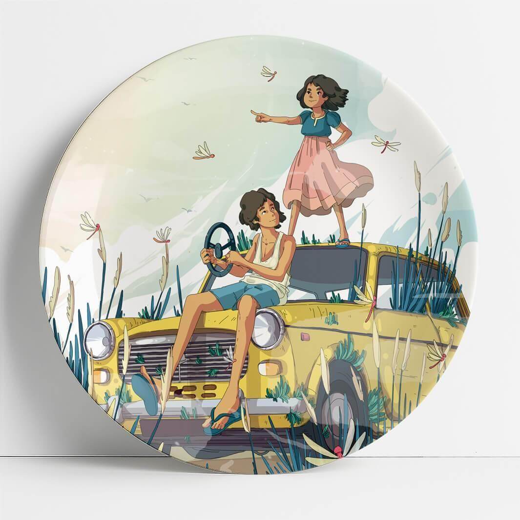 Ceramic Plate with Custom Digital Art Print, Designed by Gokul Prasad