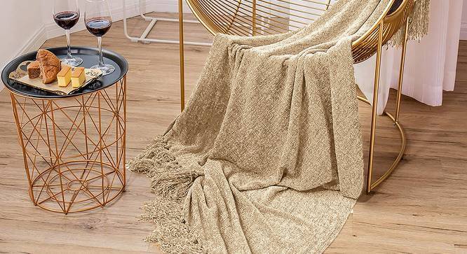Chenille Throw in Beige