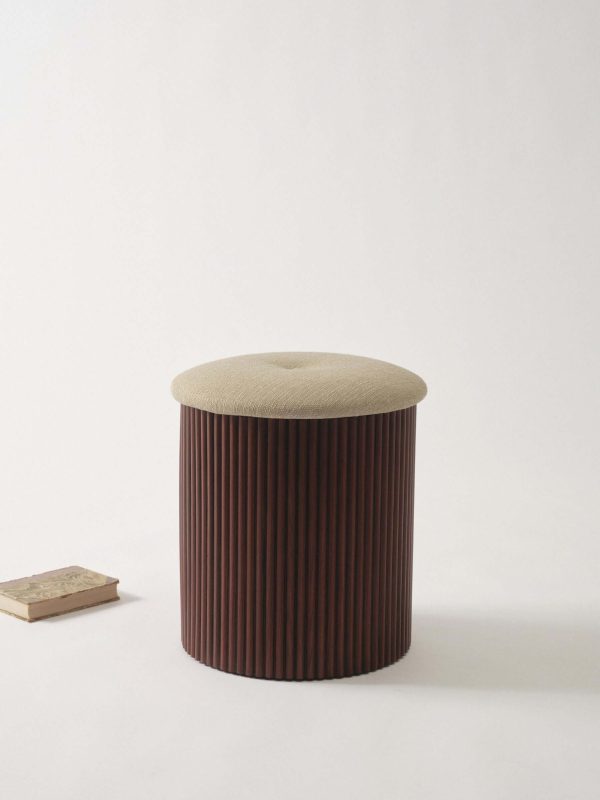 Circular end Table with Storage, Euro