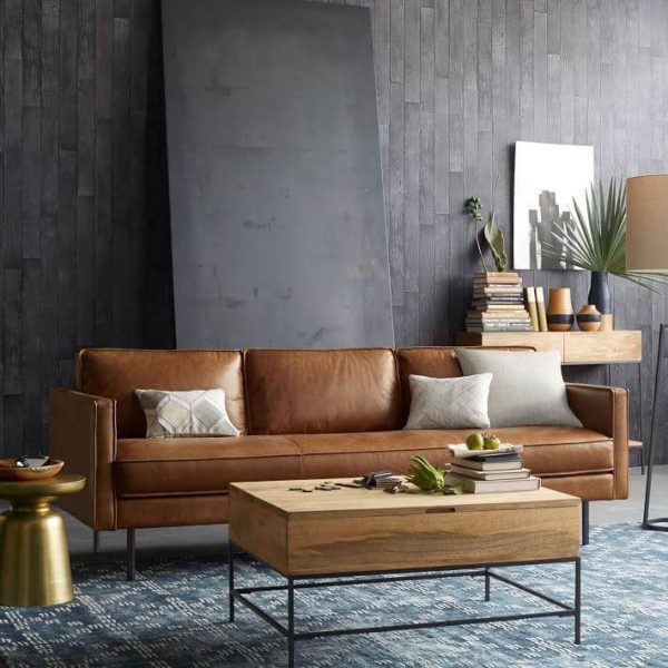 Coffee Table with Storage and Iron Base, Samaveshika