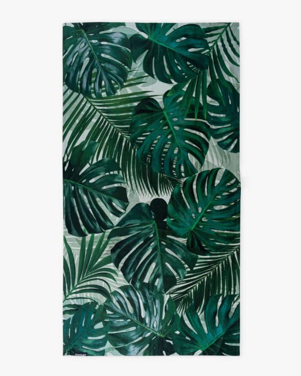 Cotton & Bamboo Blend Tropical Print Towel, Tropical Lust