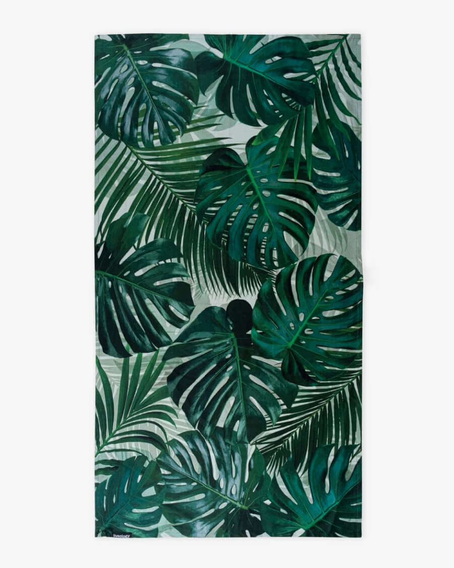 Cotton & Bamboo Blend Tropical Print Towel, Tropical Lust