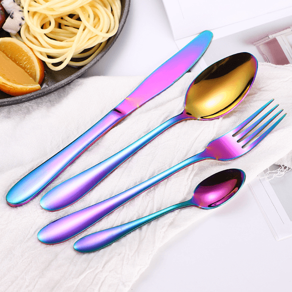 Cutlery Set, Modern Set of 16 (Colors Available)