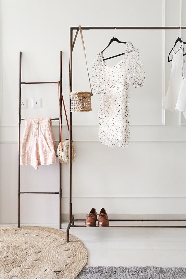 DIY Wall-leaning Copper & Iron Ladder