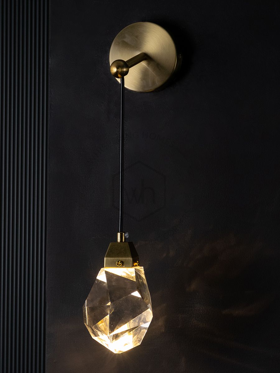 Diamond Crystal Glass Wall Light