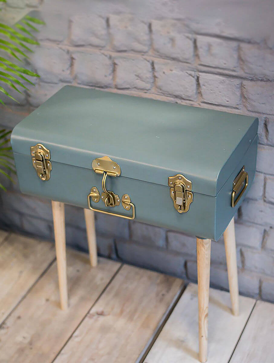 Elan ArtisteTrunk-Style Table in Moss Green