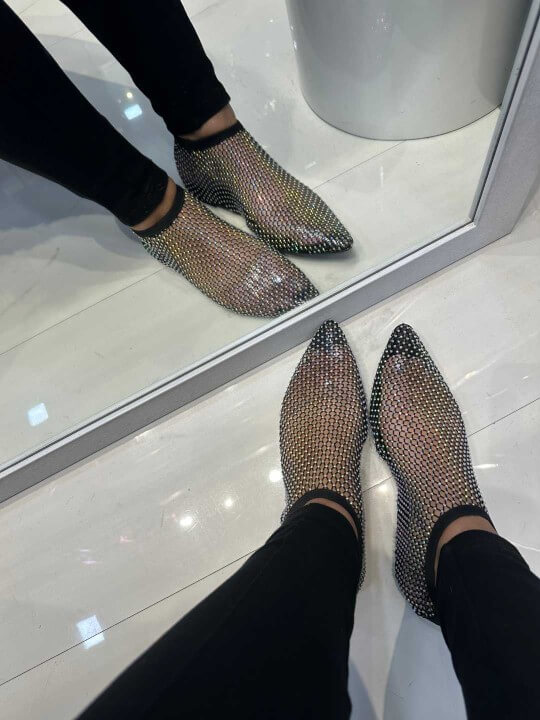 Embellished Pointed Toe Mules by Zori World