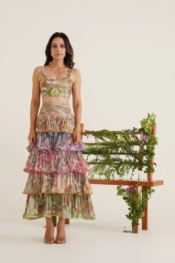 Gaia Tiered Maxi Skirt