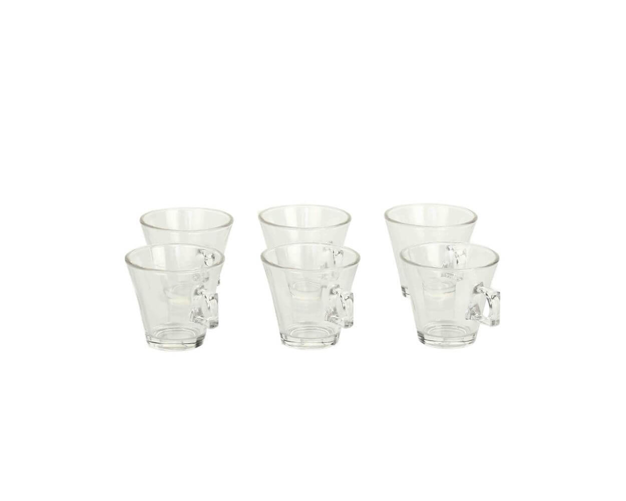 Glass Coffee Cups, Set of 6