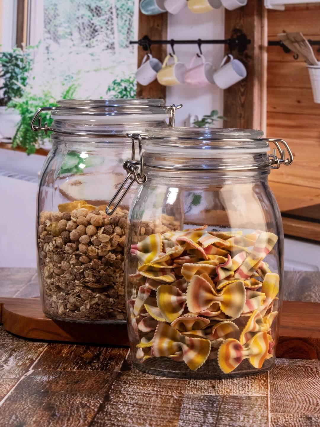 Glass Jar with Lid, Set of 2 by GoodHomes