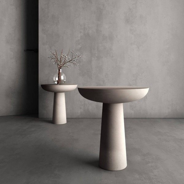 Grey, Fibre Glass Side Table, Maverick