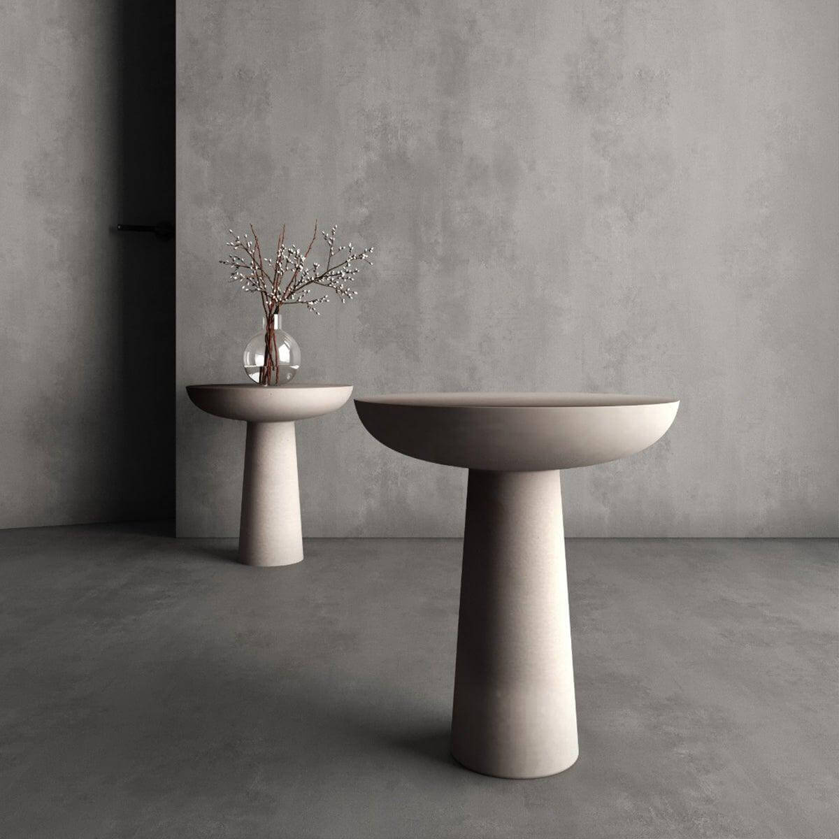 Grey, Fibre Glass Side Table, Maverick