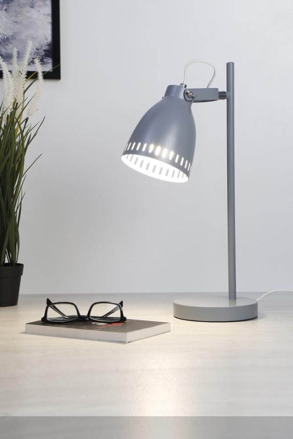 Grey Study Table Lamp, Tulip