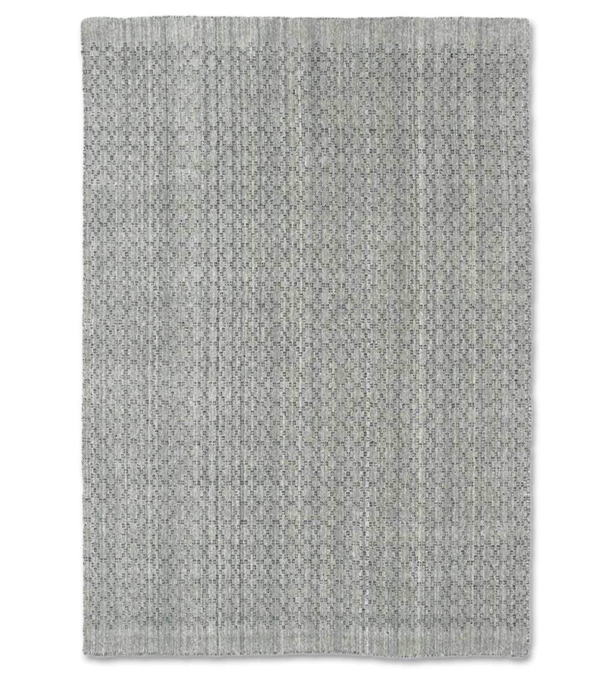 Hand Woven Carpet of Blended Wool, Grey