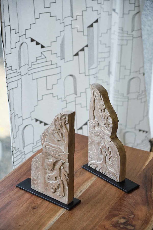 Handcrafted Wood Bookends