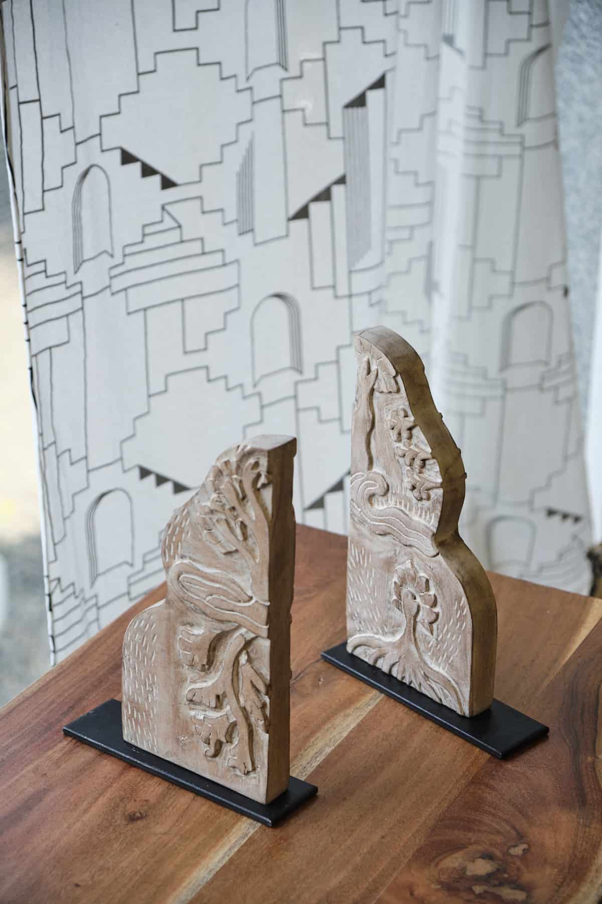 Handcrafted Wood Bookends