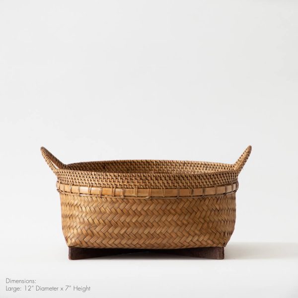 Handwoven Sea Grass Fruit Basket, Art of Borneo (Sizes Available)