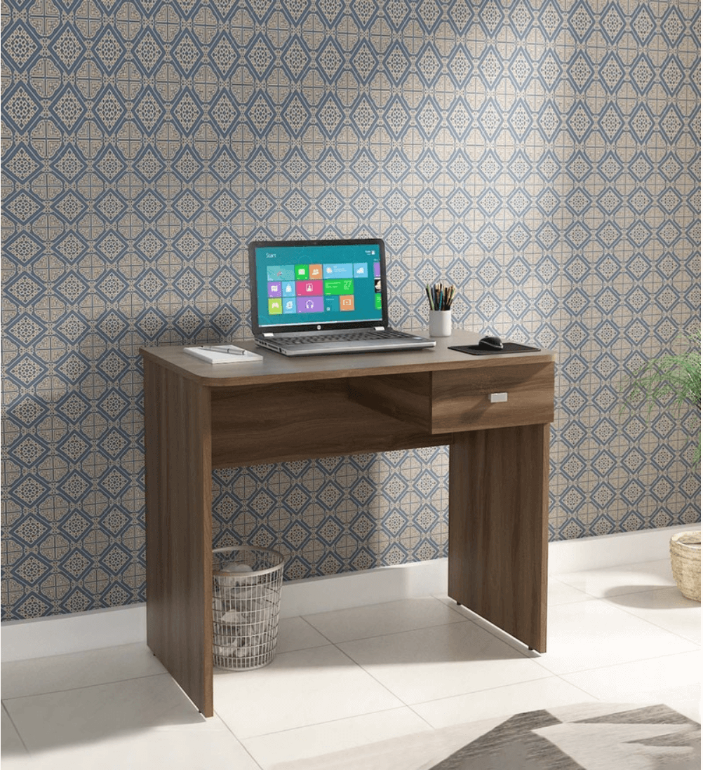 Honoka Study Table, Walnut Bronze color