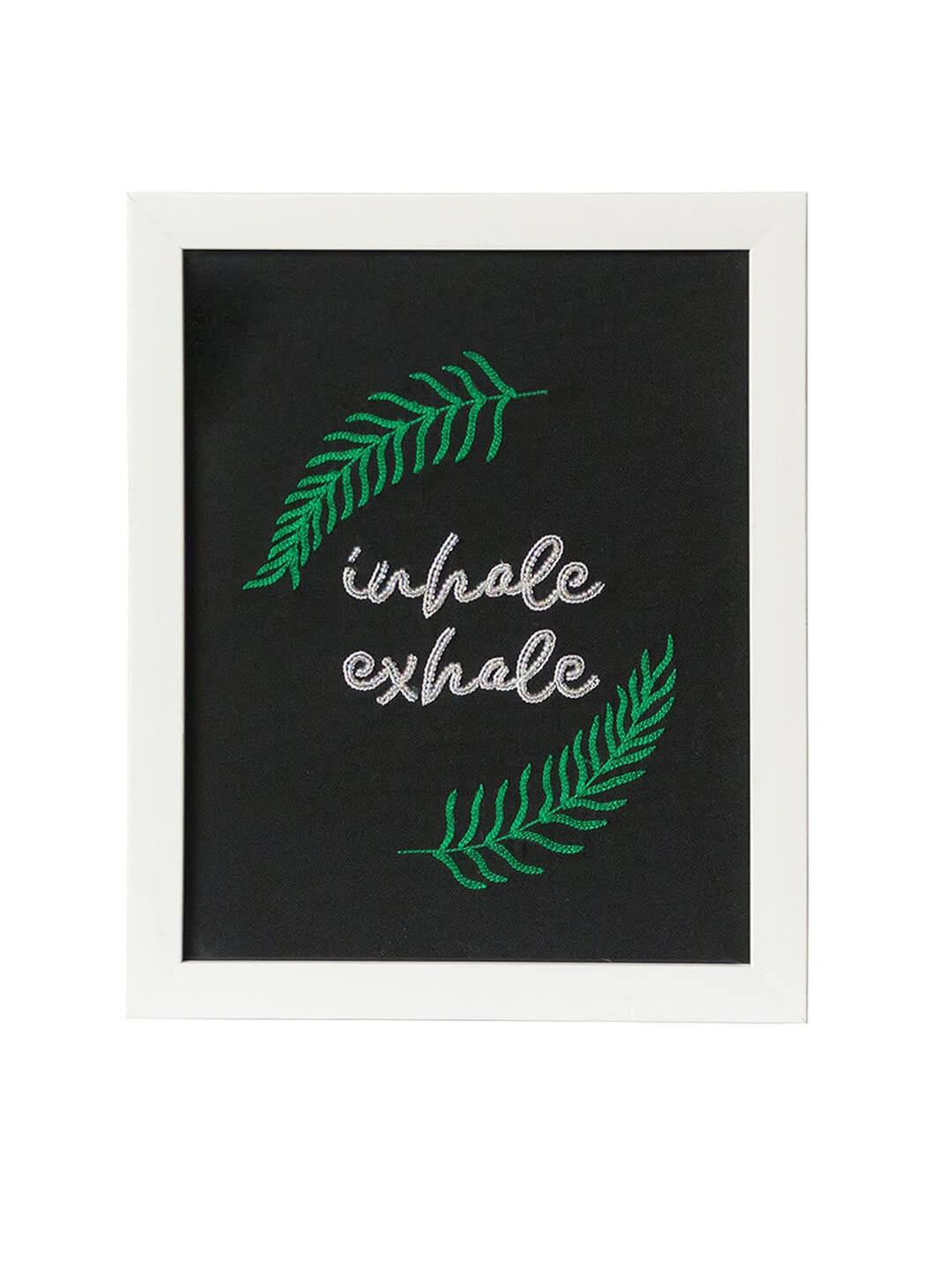 Inhale and Exhale Print Wall Frame, White