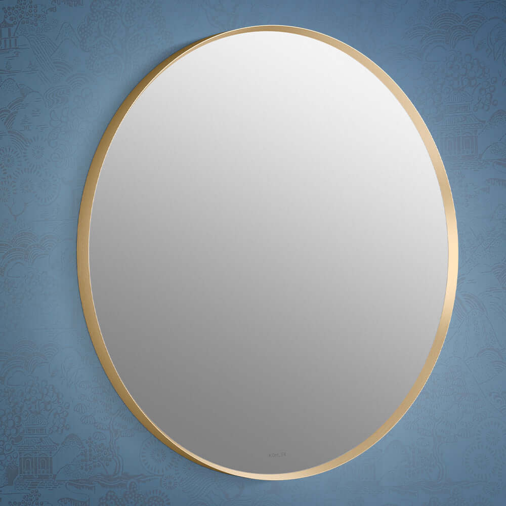 Kohler Essential Collection - Round Shape mirror, brushed gold finish